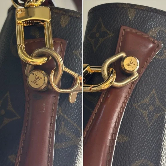 Louis Vuitton Monceau 28 Brown Monogram Crossbody Purse Gold Hardware Vintage - Picture 10 of 17